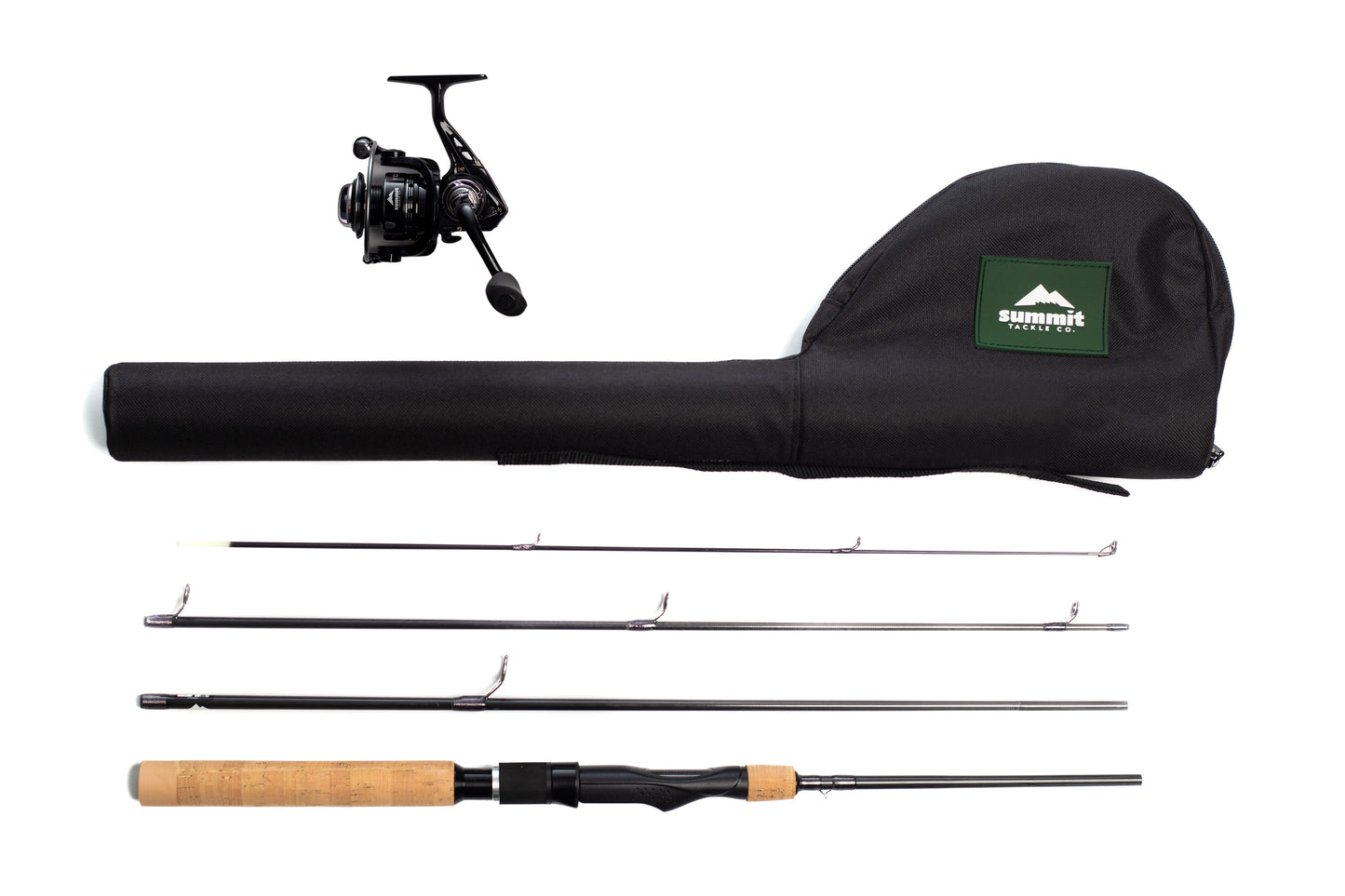 Summit Tackle 4 Piece Spinning Combo Kit 6.6' Medium Light